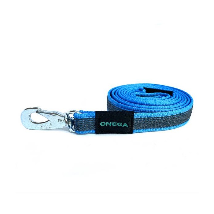 Onega Rubberized Dog Leash Blue (with BGB carabiner) 20 mm x 3 m