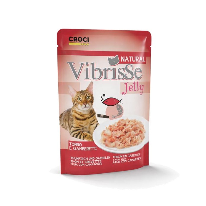 Vibrisse Natural Tarretis Kassile Tuunikala ja Krevettidega 70g