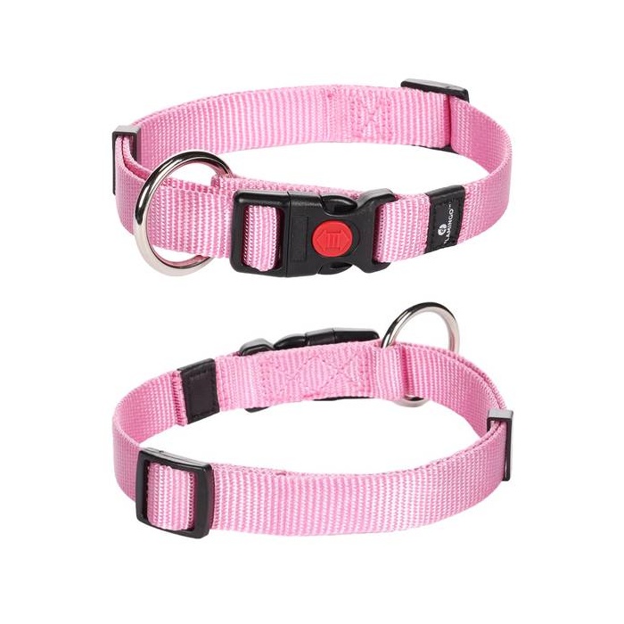 Collar Nylon Pink 30-45cm 15mm