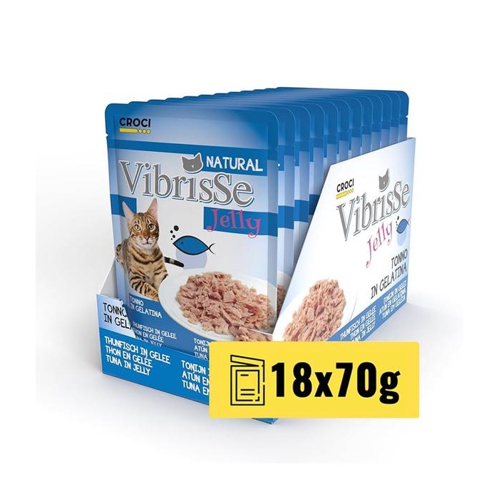 Vibrisse желе для кошек - Тунец 70г x 18шт 