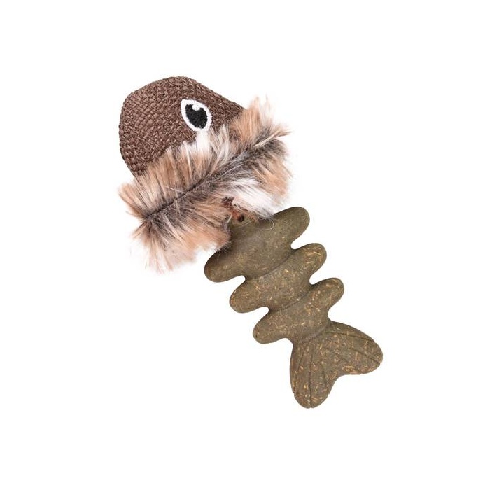 Flamingo kaķu rotaļlieta Natura Delight zivtiņa 9cm + kaķumētra