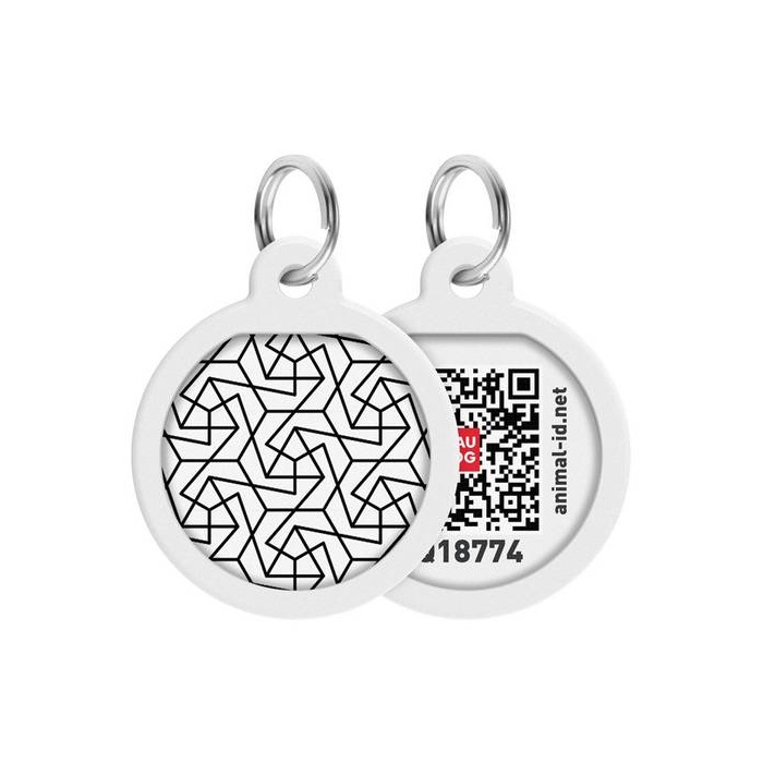 WAUDOG Smart ID Metal Tag QR-code "Geometry" 25mm