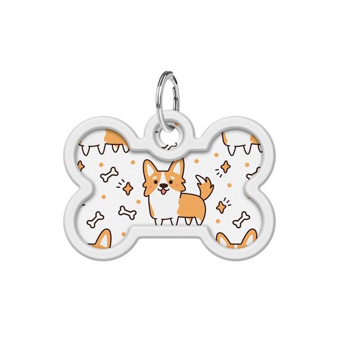 WAUDOG Smart ID Nimeripats QR-koodiga, Corgi 28x40mm