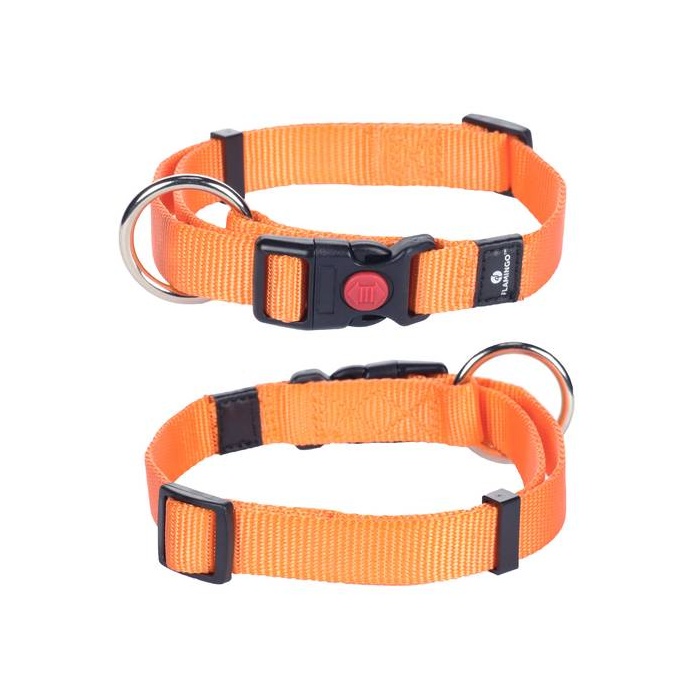 Flamingo Nailonist Kaelarihm "Ziggi", Oranž 40-55cm x 20mm