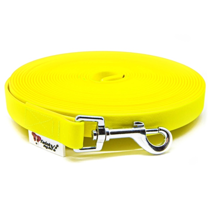 Twinkys Biothane Tracking Lead Neon Yellow 13 mm x 7.5 m / without handle