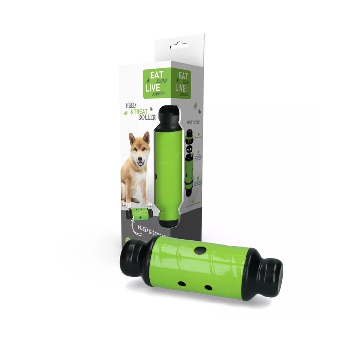 Eat Slow Live Longer Roller L - Maiuserull koerale, Roheline