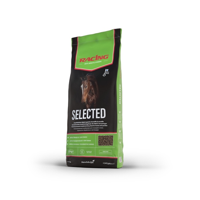 Racing Selected EXP Hobusööt 20kg (madala tärklisesisaldusega täissööt hobustele ja ponidele)