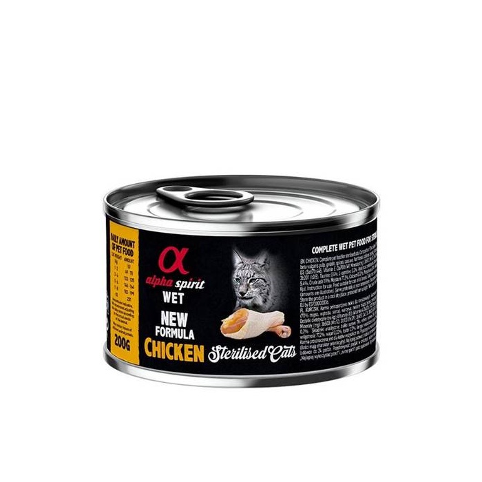 Alpha Spirit Konserv Steriliseeritud Kassidele (93% Kanaliha) 200g