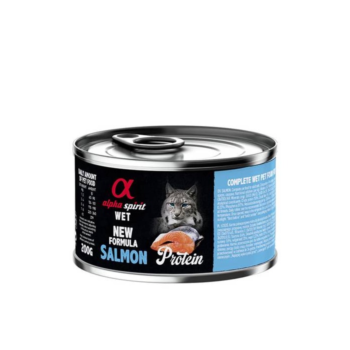 Alpha Spirit Консервы для стерилизованных кошек (94% лосось) 200 г