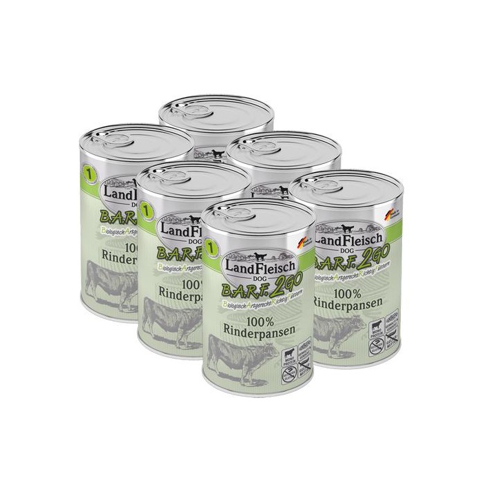 Landfleisch BARF2GO Консервы для собак 100% Говяжий рубец 400 г x 6