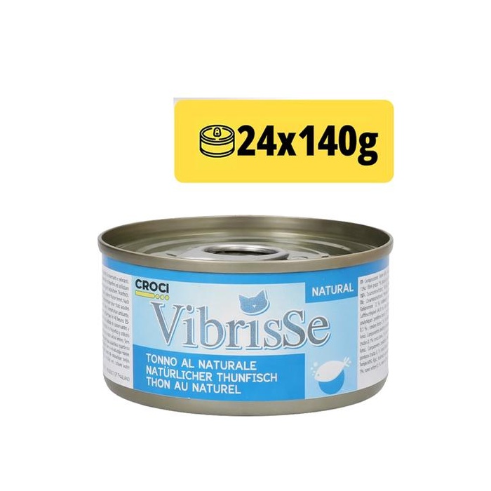 Vibrisse konservuotas kačių maistas su tunu, 140 g x 24