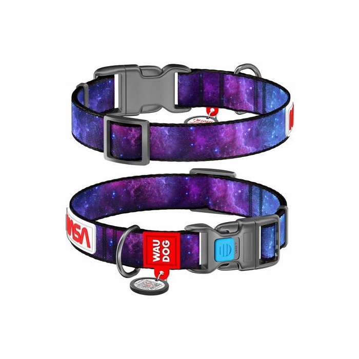 WAUDOG Nailonist Kaelarihm Koerale QR-passiga NASA21, 25mm x 33–49cm
