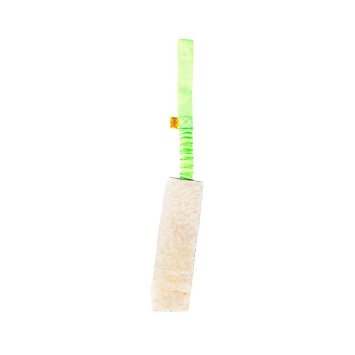 Dingo Wool Dog Toy + Elastic Handle, Green 20x6cm