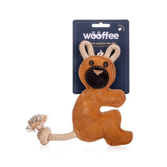 Wooffee Dog Toy - Leather Bear 15cm