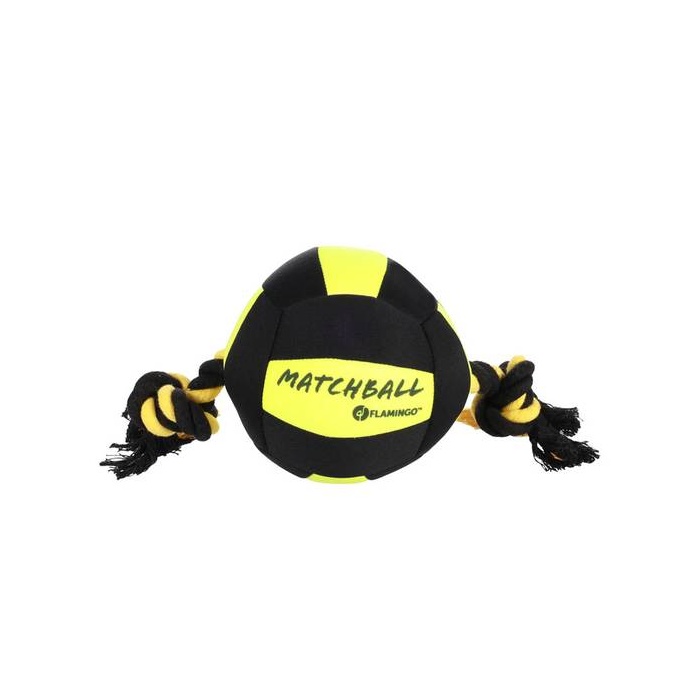 Flamingo Dog Toy "Actionball", Black/Yellow 13cm