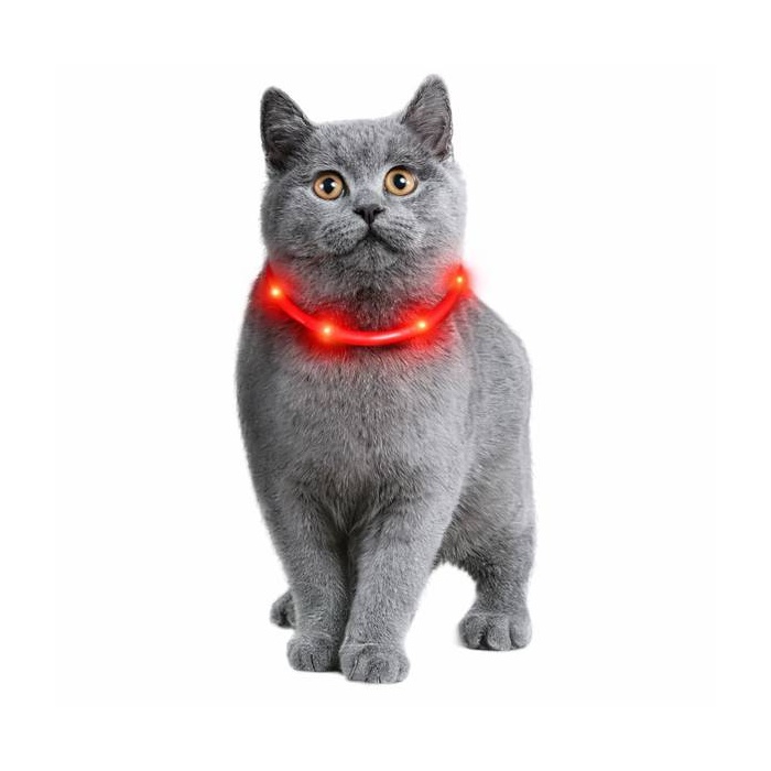 Flamingo LED Collar "Visio Light", Red 20-35cm