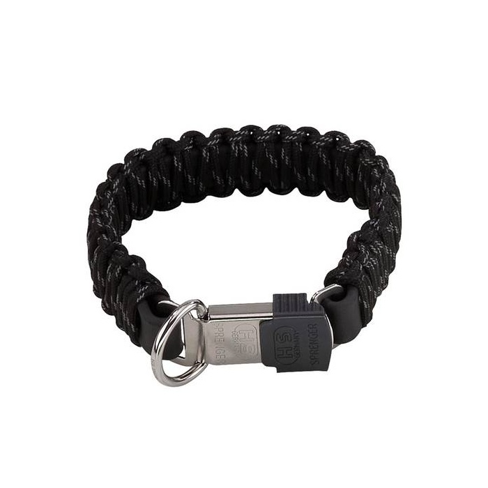 HS Sprenger Paracord Kaelarihm Must 55cm