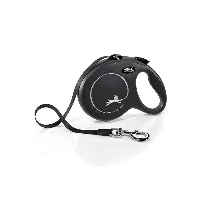 Flexi New Classic S Black 5m Tape 15kg