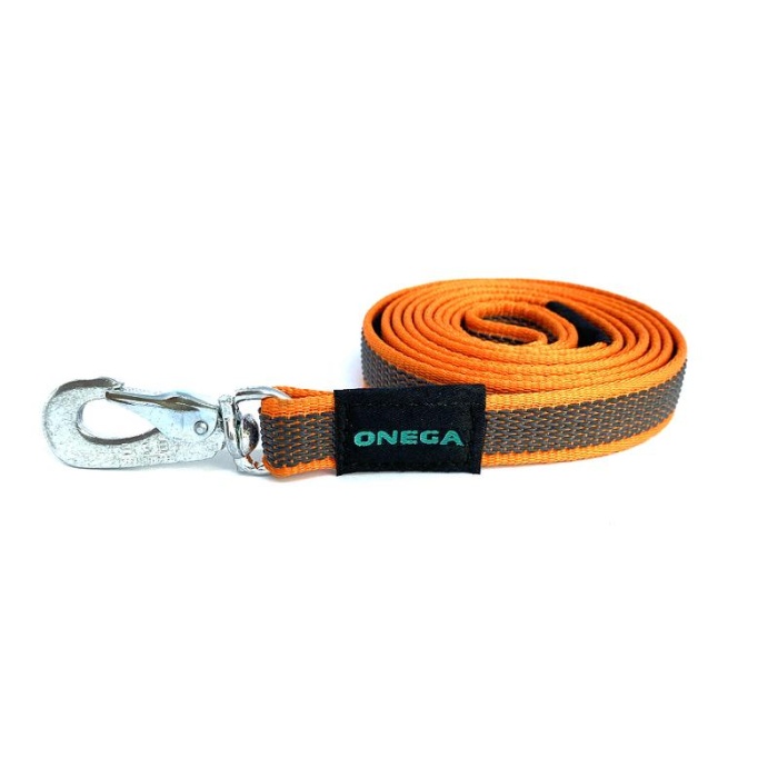 Onega Kummeeritud Jalutusrihm Koerale, Oranž (BGB-karabiiniga) 20mm x 2m