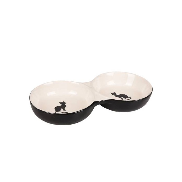Flamingo Ceramic Bowl Nala Duo Black/White ø11cm 2x145ml