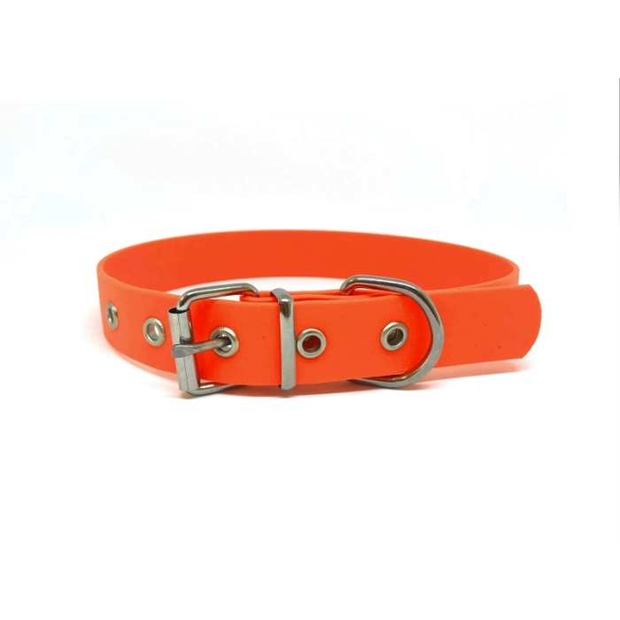 Onega Dog Collar, Biothane Orange 25 mm x 65 cm