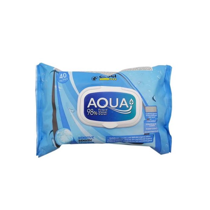 Croci mitrās salvetes jutīgai ādai Aqua+ 40 gab.