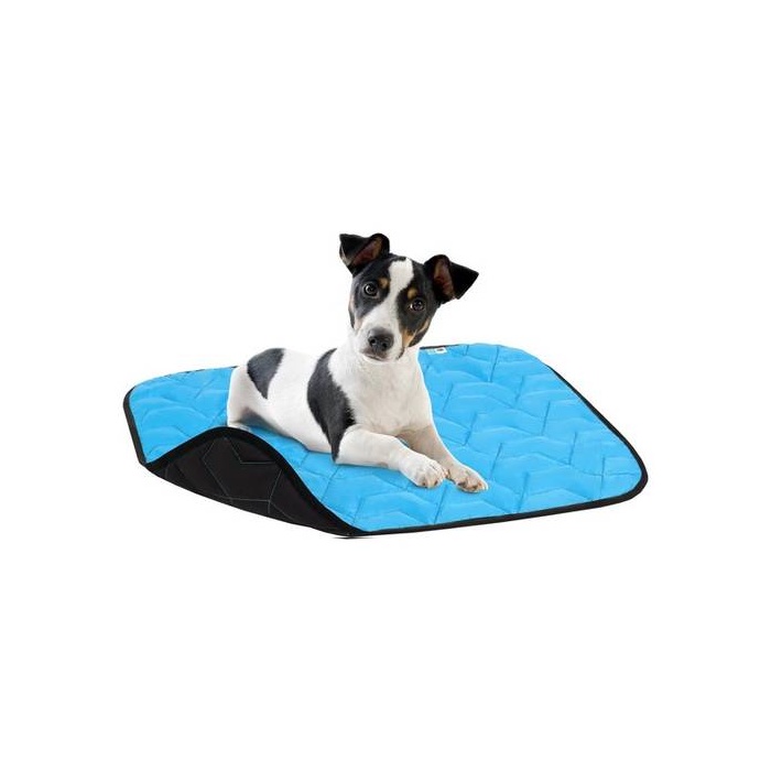 Dog Bed AiryVest L Blue/Black 100x70cm