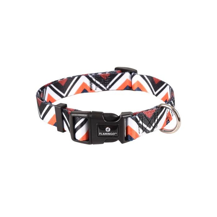Flamingo Kaelarihm Stain Valge/Must/Oranž 40-55cm 20mm