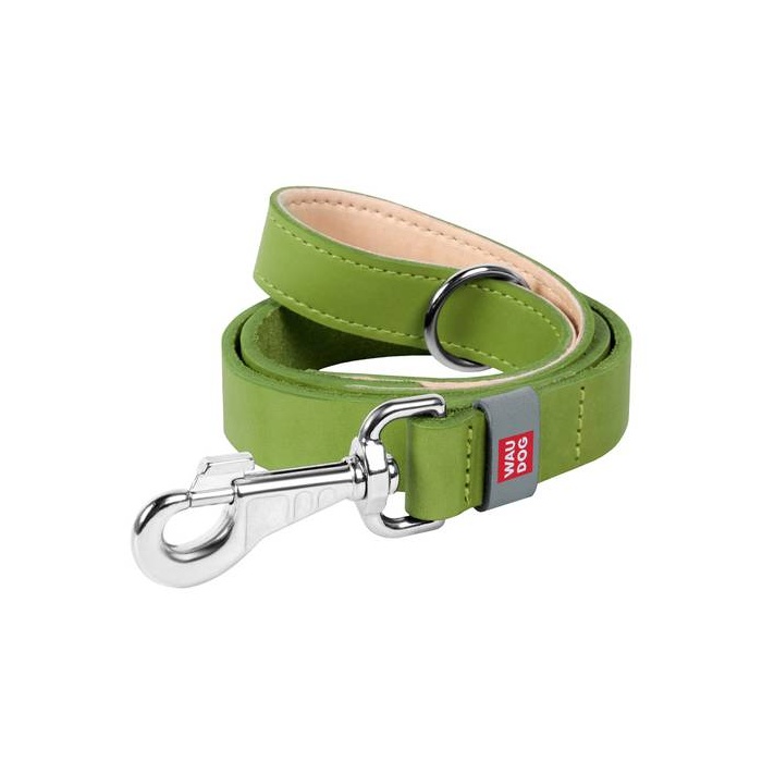 Waudog Classic Leather Leash Green 20mm x 122cm