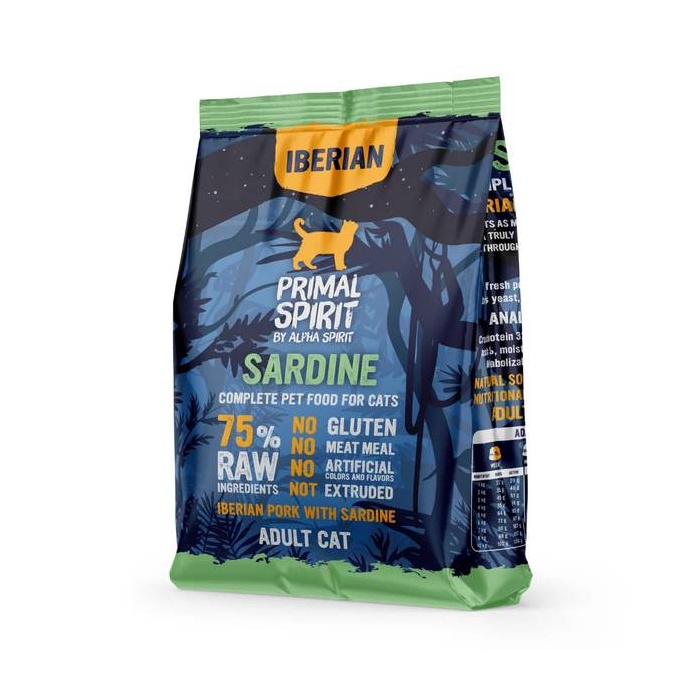 Primal Spirit Sardine kačių pašaras (Iberijos kiauliena ir sardinės) 1 kg