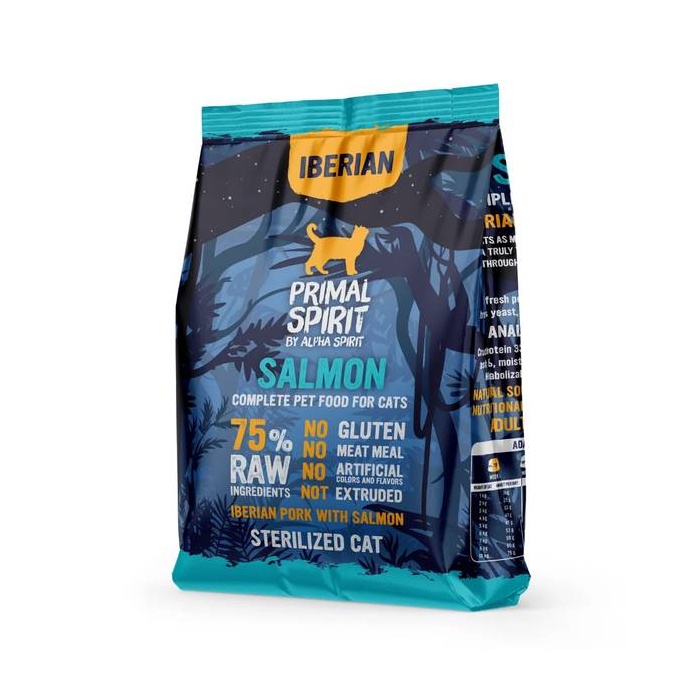 Primal Spirit Salmon kačių pašaras (Iberijos kiauliena ir lašiša) 1 kg