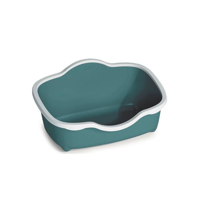 Stefanplast Open Cat Toilet "Tres Chic" White/Green