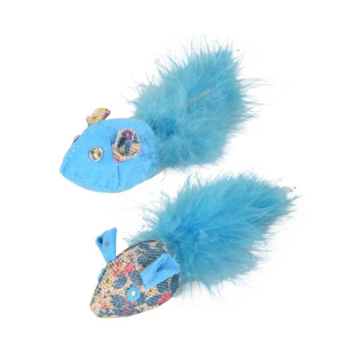 Flamingo Cat Toy "Marly" Blue 4x15x3,5cm