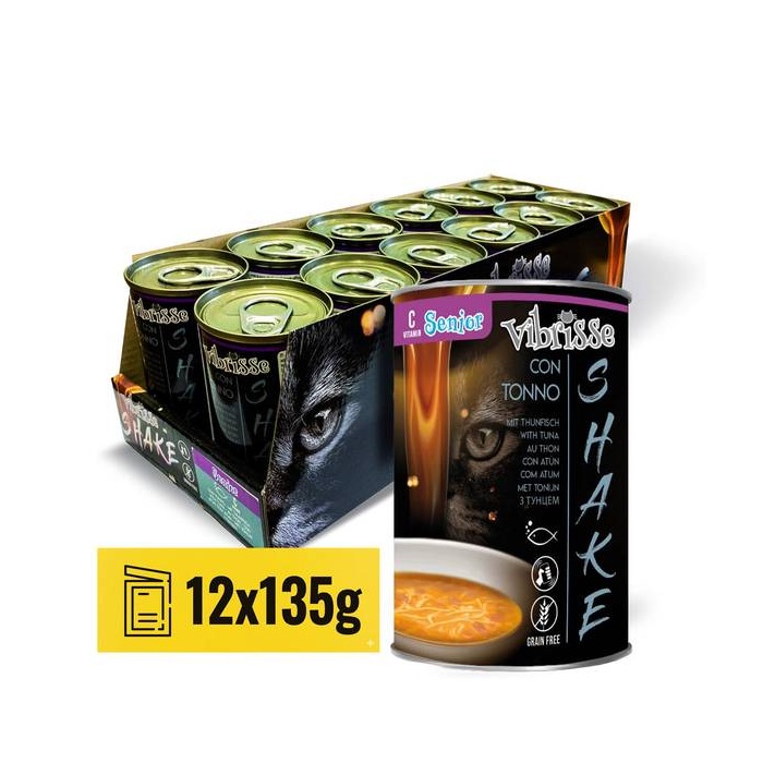 Vibrisse Shake Tuunikala Supp Seenior Kassile 135g x 12tk
