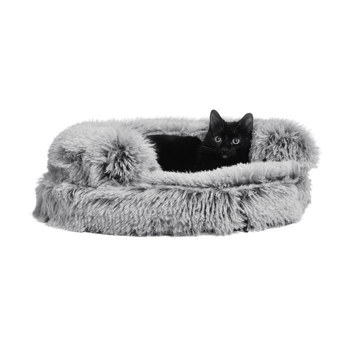 Bobby Pet Sofa “Poilu”, Grey/Black 45 cm