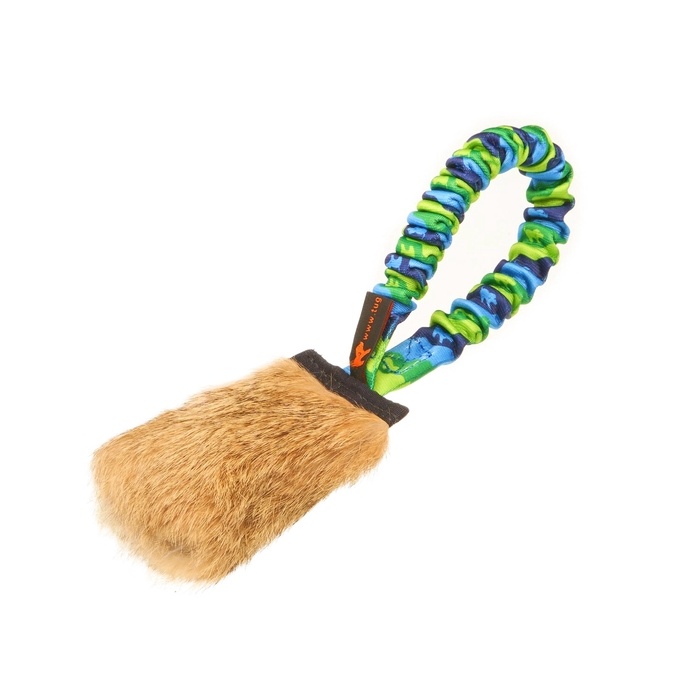 Tug-E-Nuff Pocket Bungee Squeaker jänesenahast tirimismänguasi koerale