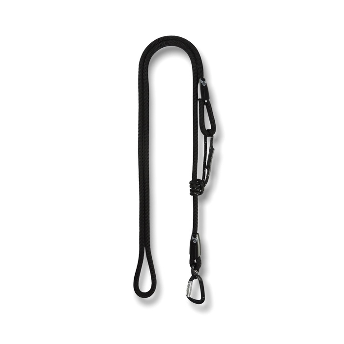 Регулируемый поводок для собак Blue Heeler «Total Black» (с карабином) 10 мм × 260 см
