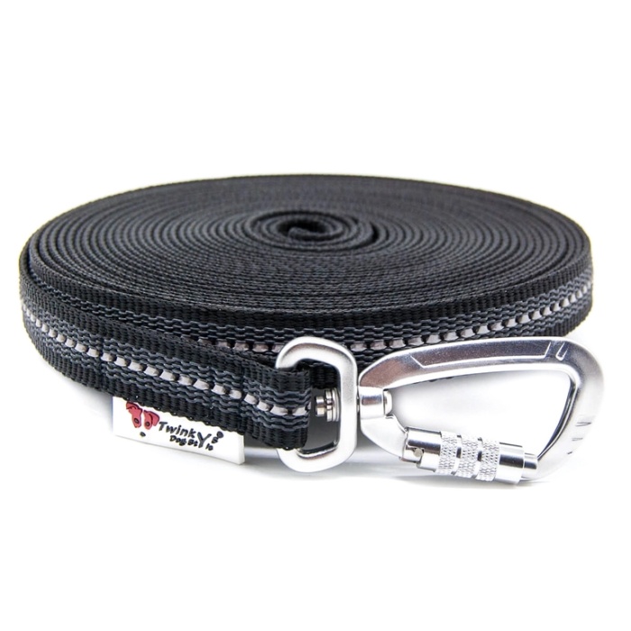 Twinkys Rubber-Coated Leash (with reflector and safety carabiner) 20 mm x 3 m / with handle