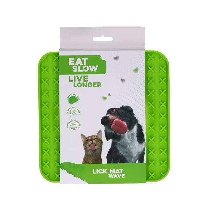 Eat Slow Live Longer Lakkumismatt Koerale M 20x20cm Roheline