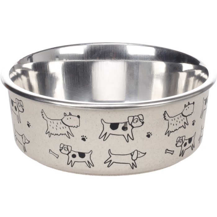 Flamingo “Jappie” Feeding Bowl, Beige 450 ml