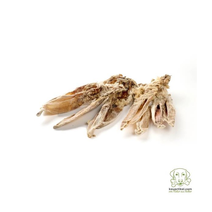 Kauartikel Сушёные кроличьи уши с шерстью – лакомство для собак 100 г