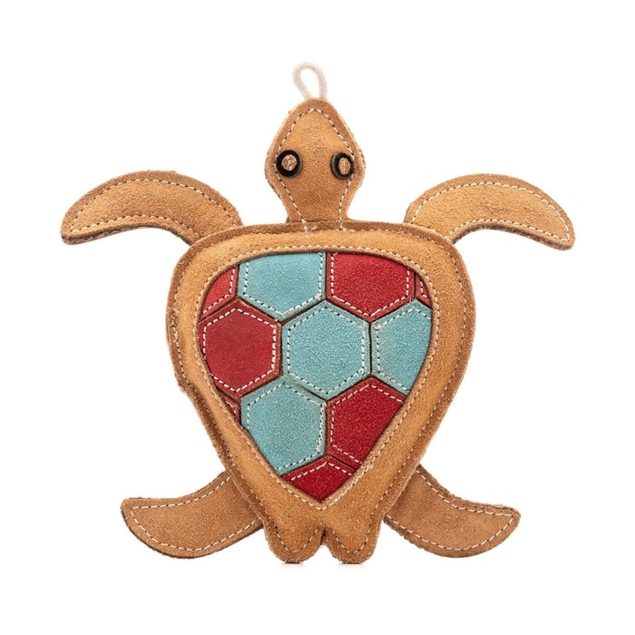 Wooffee игрушка для собак – кожаная черепаха 20 см
