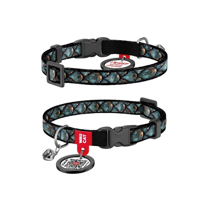 WAUCAT Nailonist Kaelarihm Kassile QR-passiga Scales, 10mm x 20–30cm