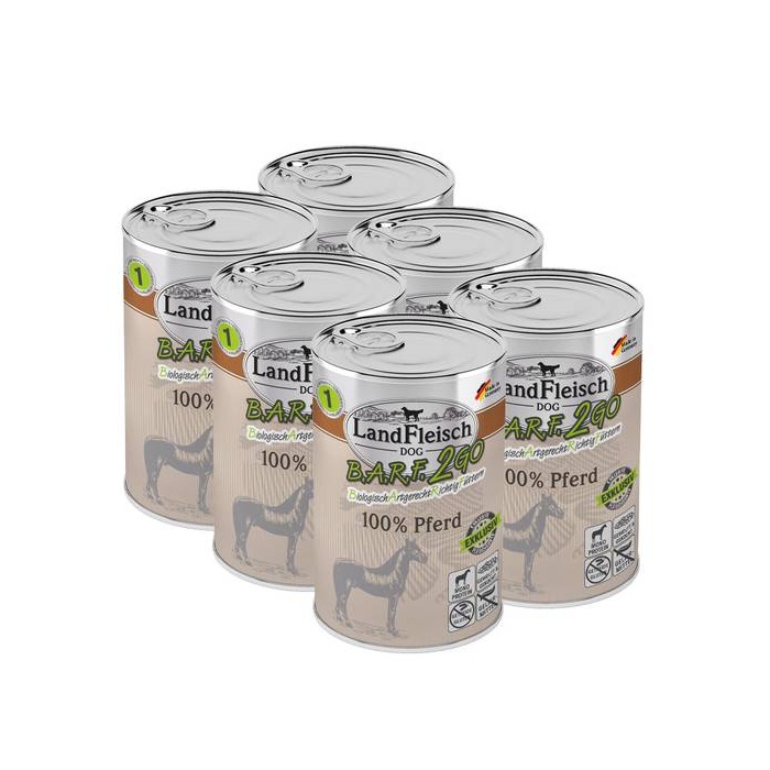 Landfleisch BARF2GO Koerakonserv 100% Hobuselihaga (Pferd) 400g x 6tk