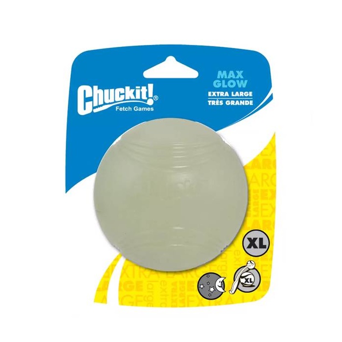 Chuckit! Dog Toy - Max Glow (Glow in the Dark Ball) XL 90mm