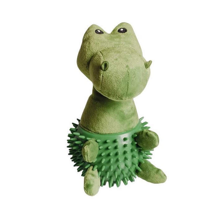 ne&no® suņu rotaļlieta - dinozaurs (ar pīkstuli un radzēm) 24cm