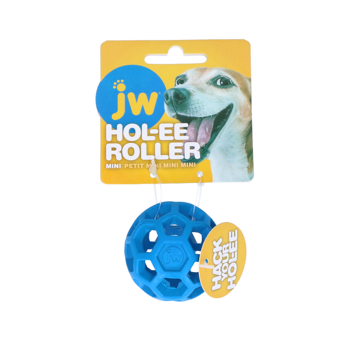 JW Hol-ee Dog Toy - Roller, Blue Mini 5cm