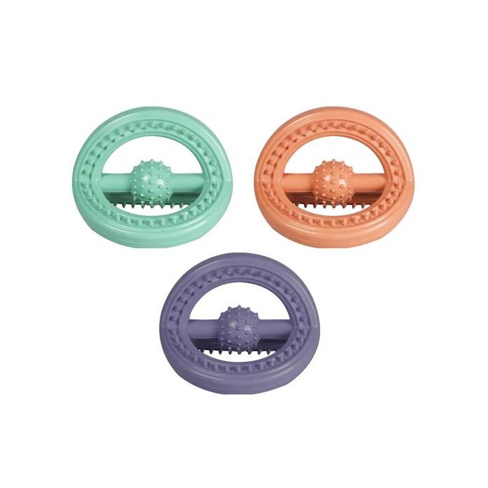 Flamingo Dog Toy Strong Tri Ring 11x14cm