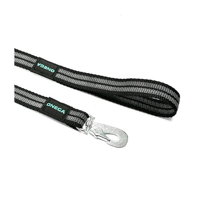 Onega Rubberized Dog Leash, Grey (with BGB Carabiner) 25 mm x 3 m