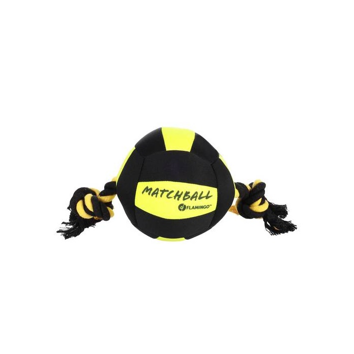 Flamingo Dog Toy "Actionball", Black/Yellow 18cm